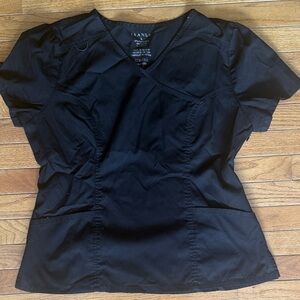 JAANUU Black Women's Scrub Top